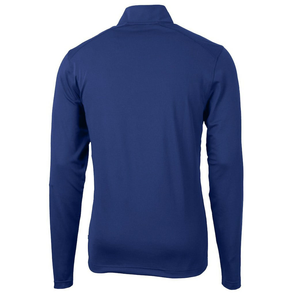 Buffalo Bills Cutter & Buck Throwback Logo Virtue Eco Pique Recycled Quarter-Zip Pullover Top Royal
