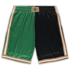 Boston Celtics Big & Tall Hardwood Classics Split Swingman Shorts Kelly Green/Black