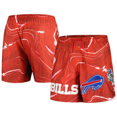 Buffalo Bills Pro Standard Allover Marble Print Shorts Red