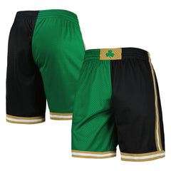 Boston Celtics Hardwood Classics 2007 Split Swingman Shorts Kelly Green/Black