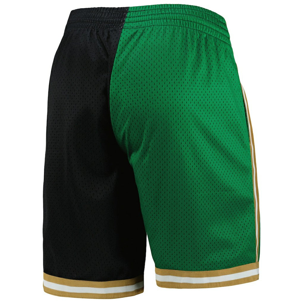 Boston Celtics Hardwood Classics 2007 Split Swingman Shorts Kelly Green/Black