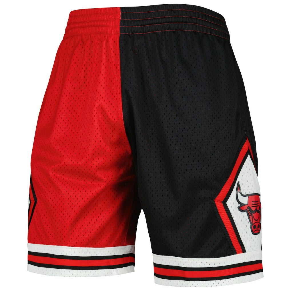 Chicago Bulls Hardwood Classics 1997 Split Swingman Shorts Black/Red