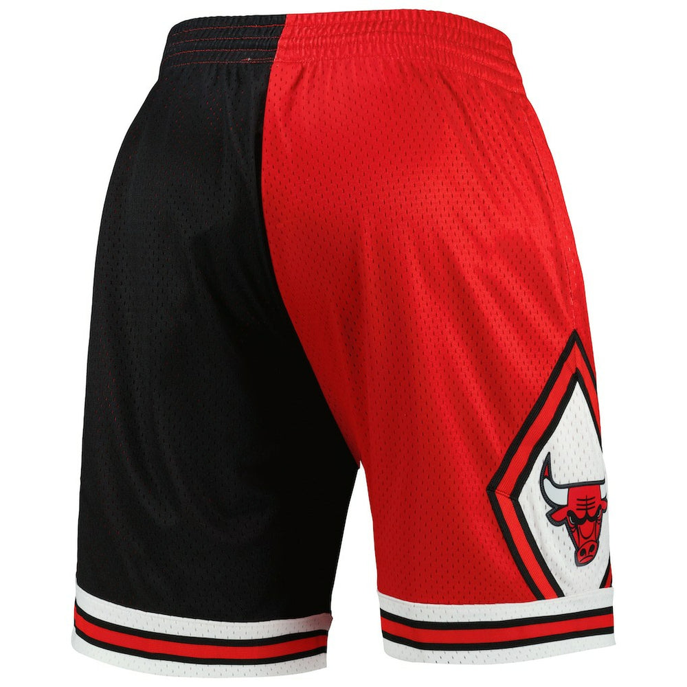 Chicago Bulls Hardwood Classics 1997 Split Swingman Shorts Black/Red