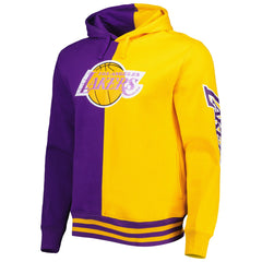Los Angeles Lakers Hardwood Classics Split Pullover Hoodie Purple/Gold