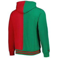 Milwaukee Bucks Hardwood Classics Split Pullover Hoodie Green/Red