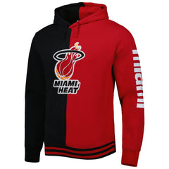 Miami Heat Hardwood Classics Split Pullover Hoodie Black/Red