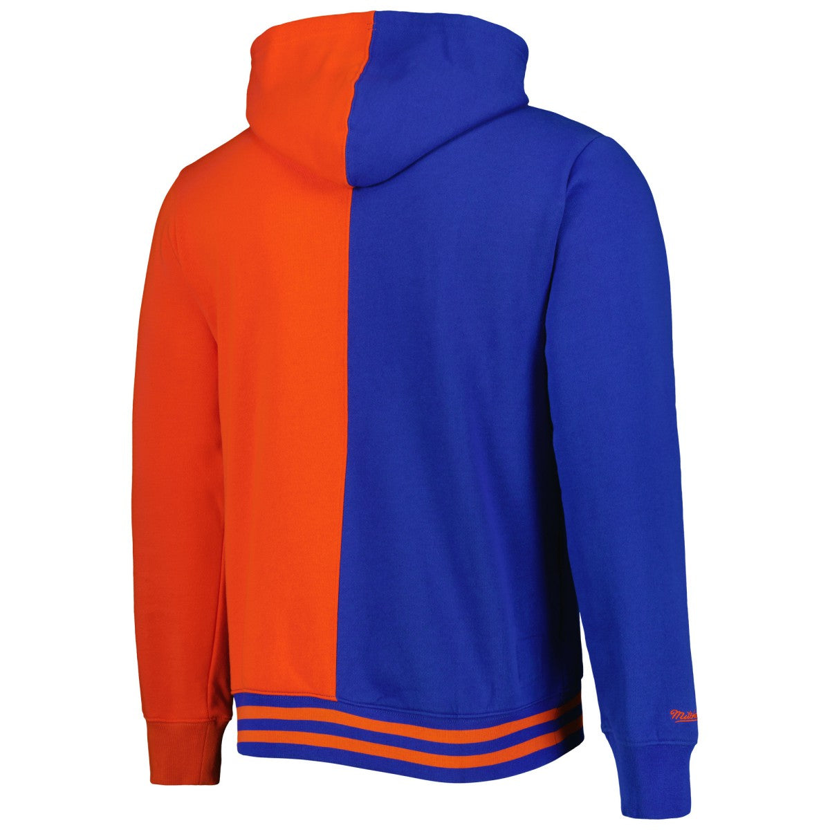 New York Knicks Hardwood Classics Split Pullover Hoodie Blue/Orange