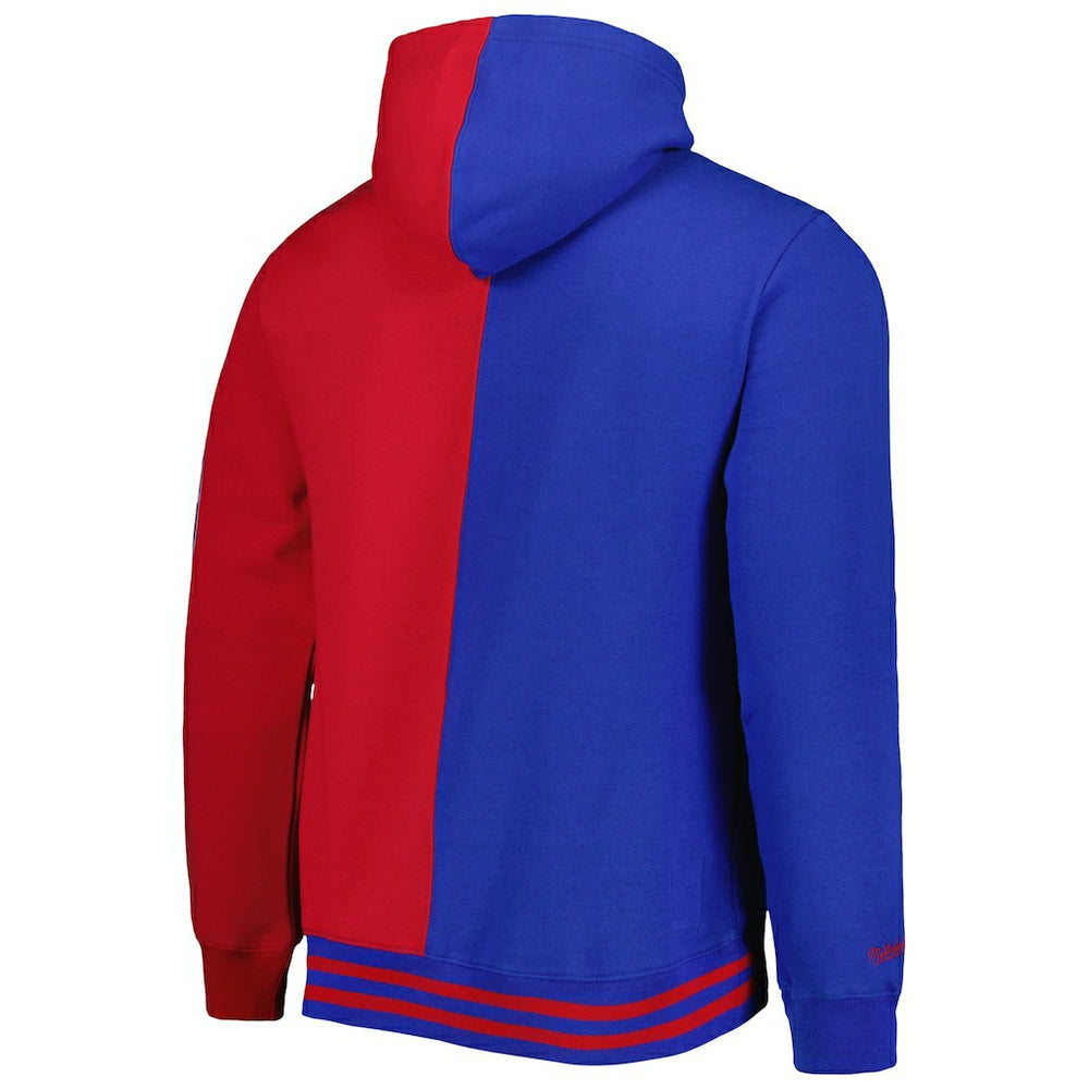 Philadelphia 76ers Hardwood Classics Split Pullover Hoodie Royal/Red