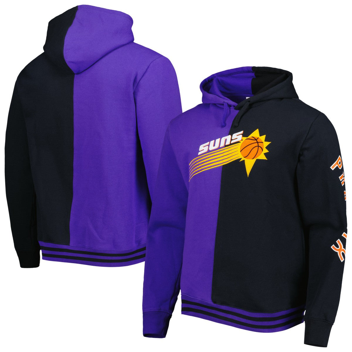 Phoenix Suns Hardwood Classics Split Pullover Hoodie Purple/Black