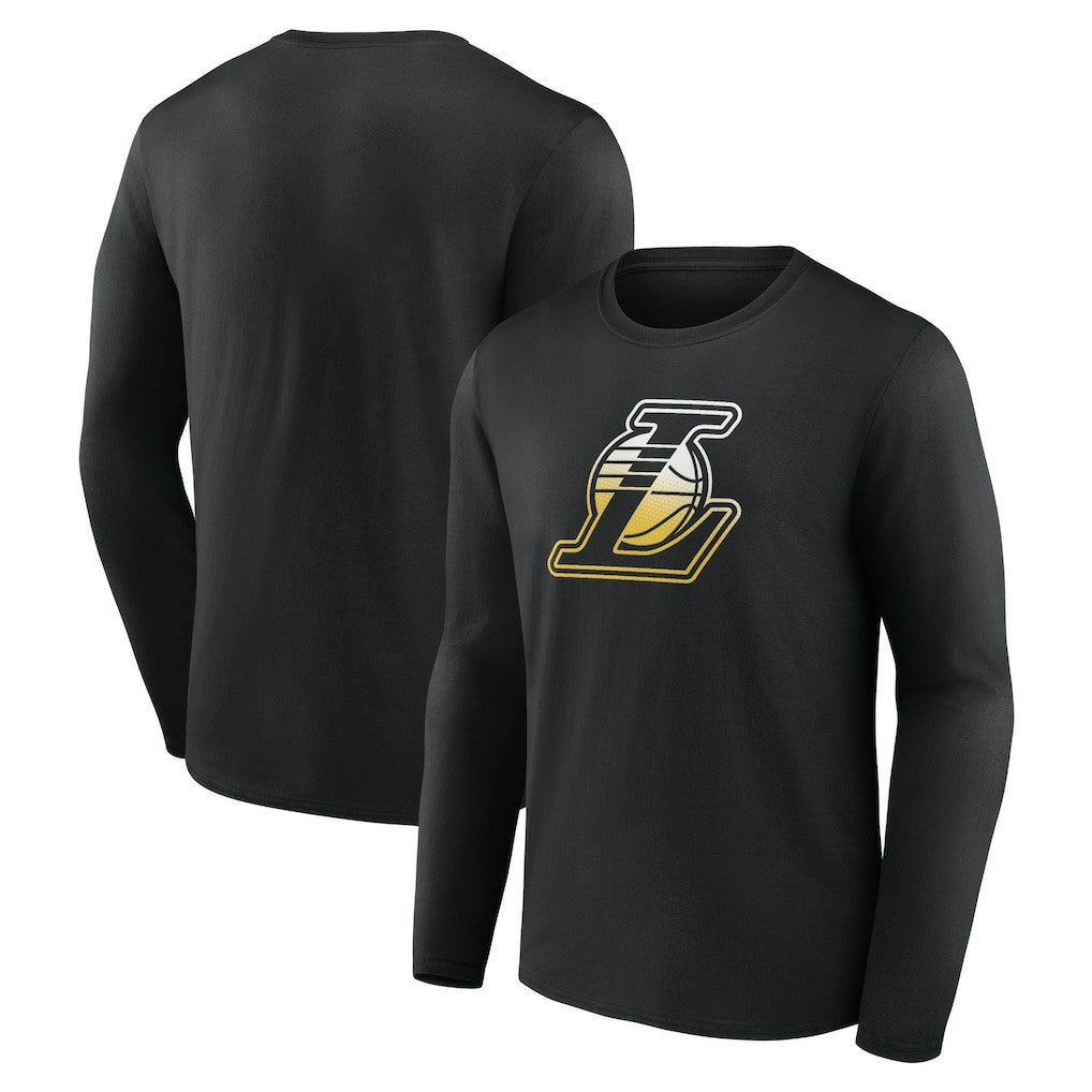 Los Angeles Lakers Gradient Logo Long Sleeve T-Shirt Black