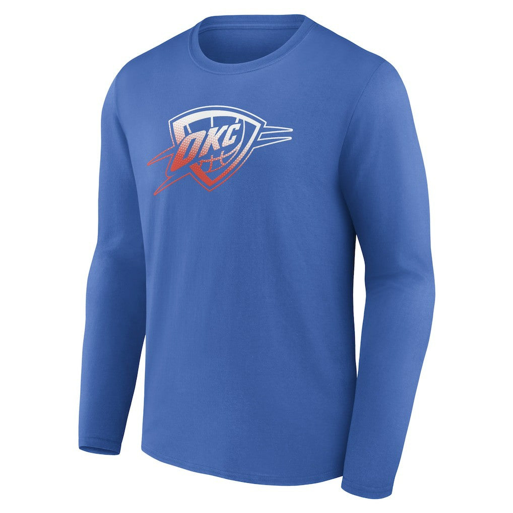 Oklahoma City Thunder Gradient Logo Long Sleeve T-Shirt Blue