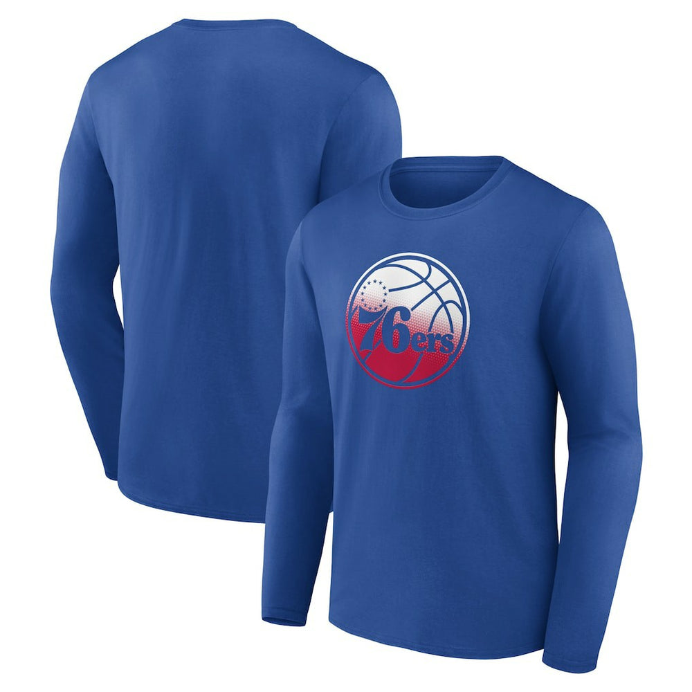 Philadelphia 76ers Gradient Logo Long Sleeve T-Shirt Royal