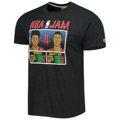 Jalen Green & Jabari Smith Jr. Houston Rockets Homage NBA Jam Tri-Blend T-Shirt Charcoal