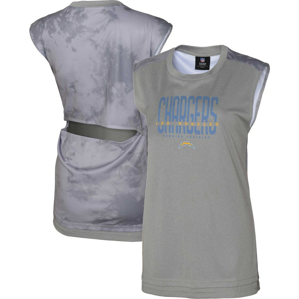 Los Angeles Chargers Women's No Sweat Tank Top Gray