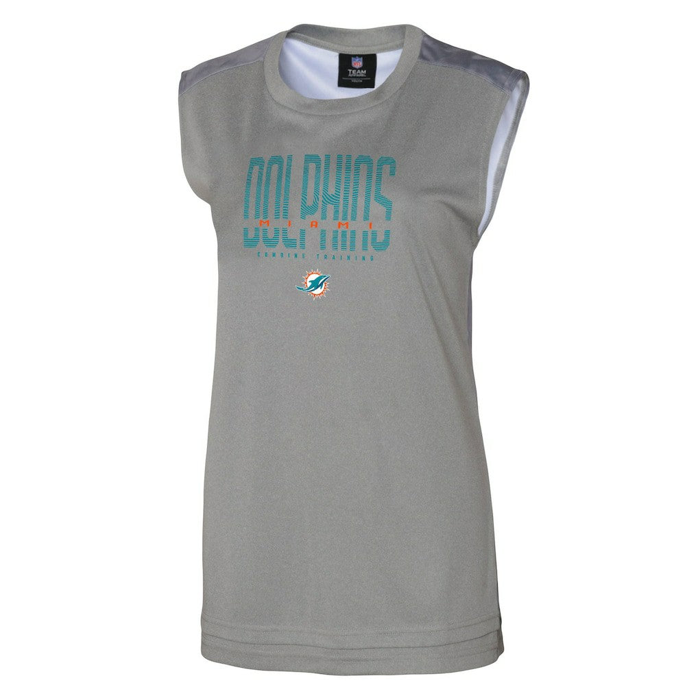 Miami Dolphins Women's No Sweat Tank Top Gray