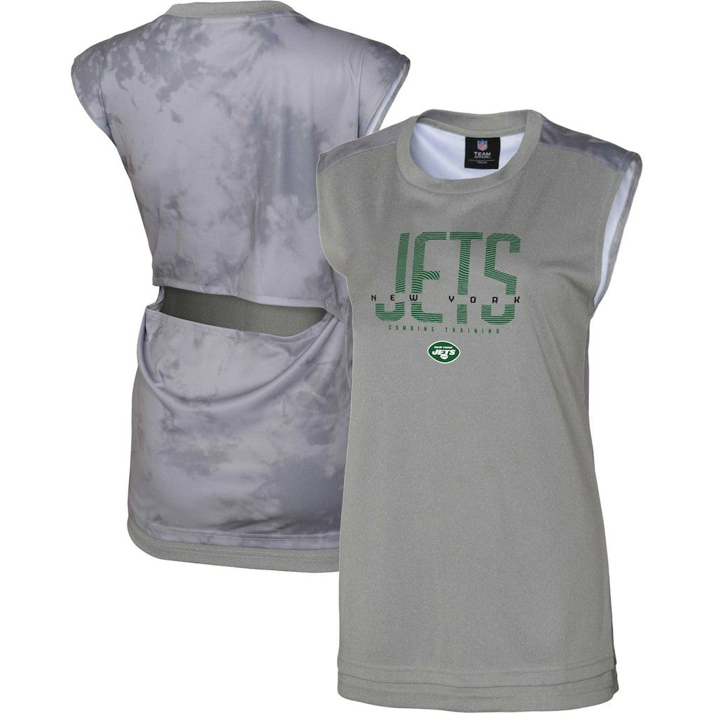 New York Jets Women's No Sweat Tank Top Gray