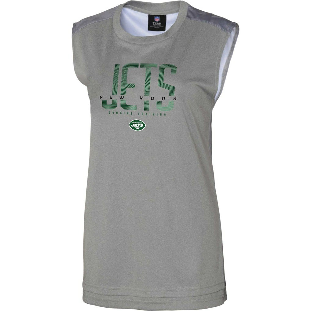 New York Jets Women's No Sweat Tank Top Gray