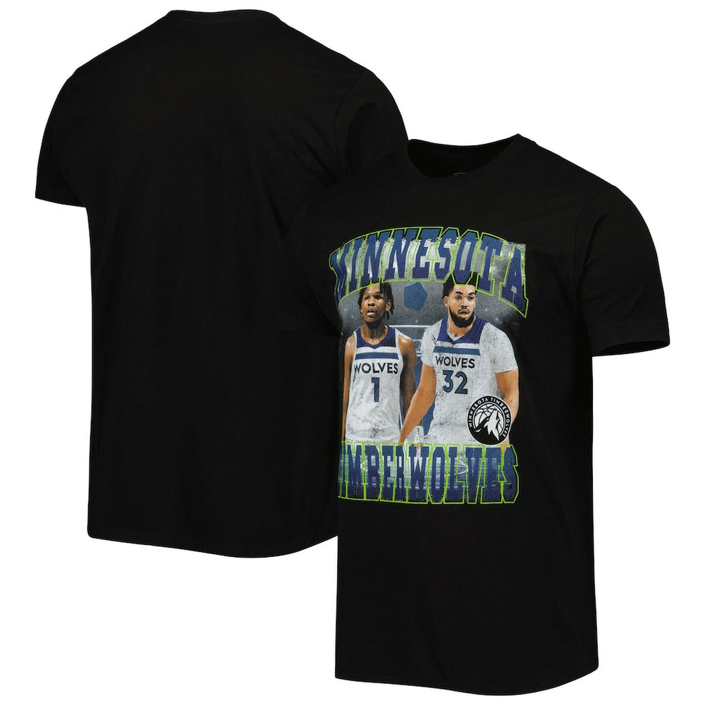 Anthony Edwards & Karl-Anthony Towns Minnesota Timberwolves Stadium Essentials Unisex Player Duo T-Shirt Black