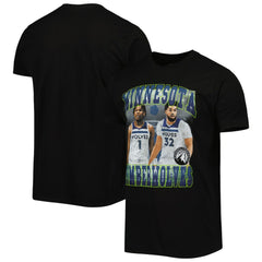 Anthony Edwards & Karl-Anthony Towns Minnesota Timberwolves Stadium Essentials Unisex Player Duo T-Shirt Black