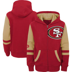 San Francisco 49ers Preschool Stadium Color Block Full-Zip Hoodie Scarlet