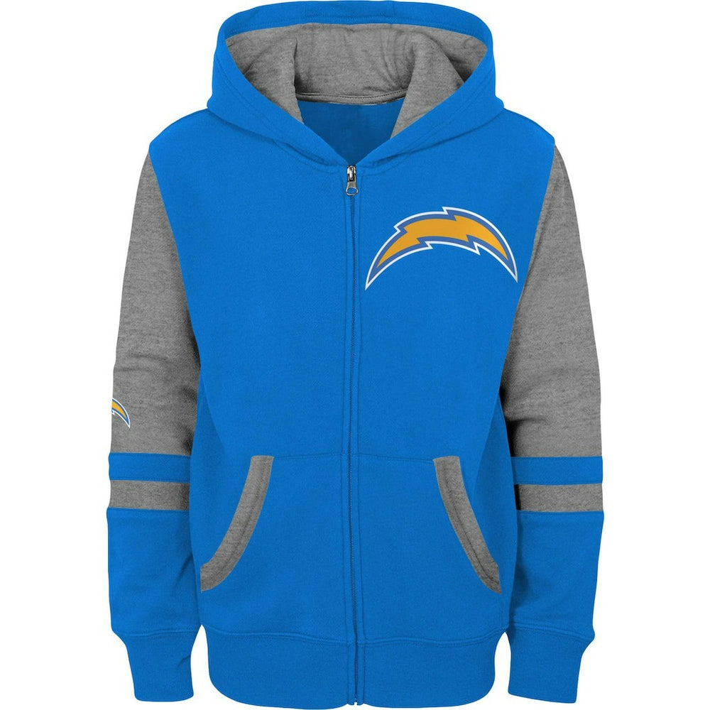 Los Angeles Chargers Preschool Stadium Color Block Full-Zip Hoodie Powder Blue