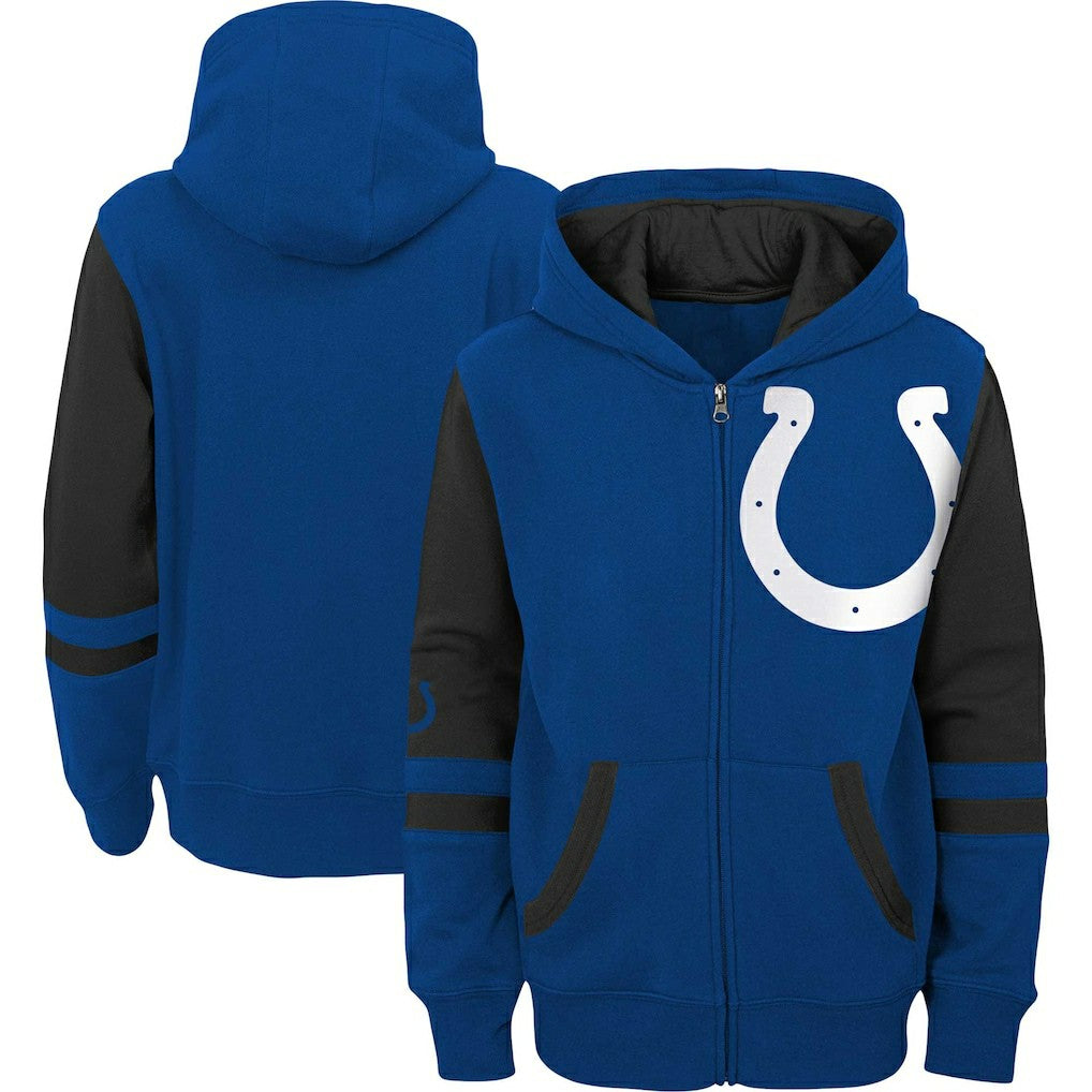 Indianapolis Colts Preschool Stadium Color Block Full-Zip Hoodie Royal