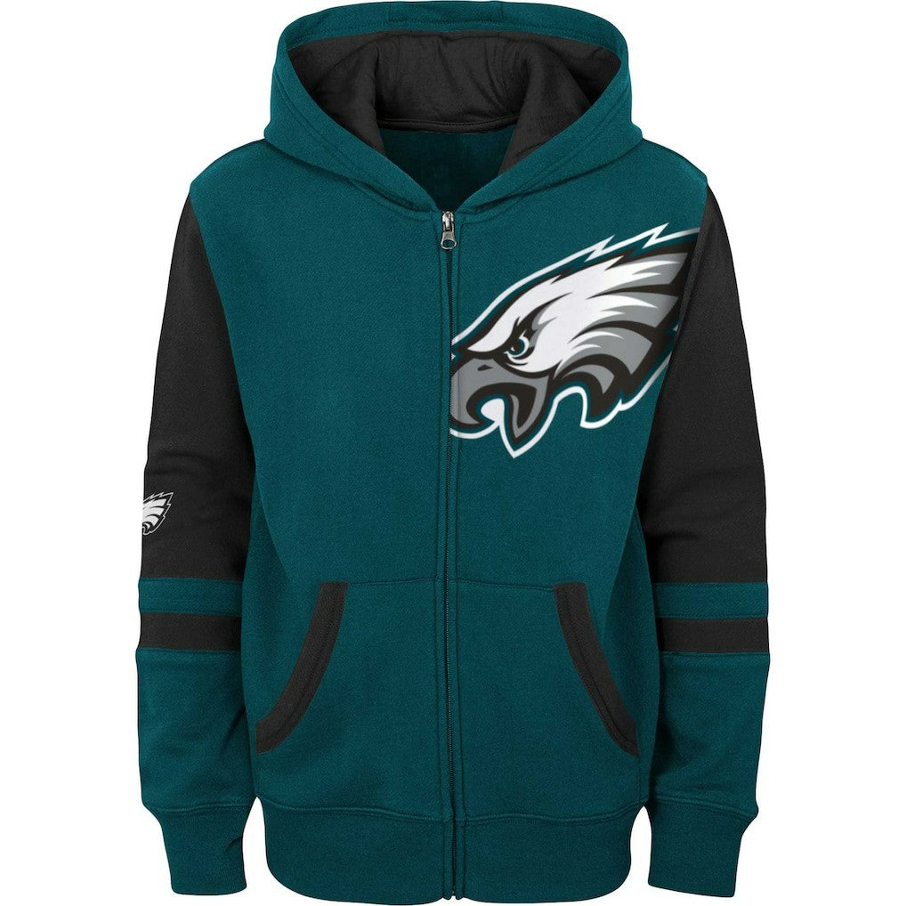 Philadelphia Eagles Preschool Stadium Color Block Full-Zip Hoodie Green