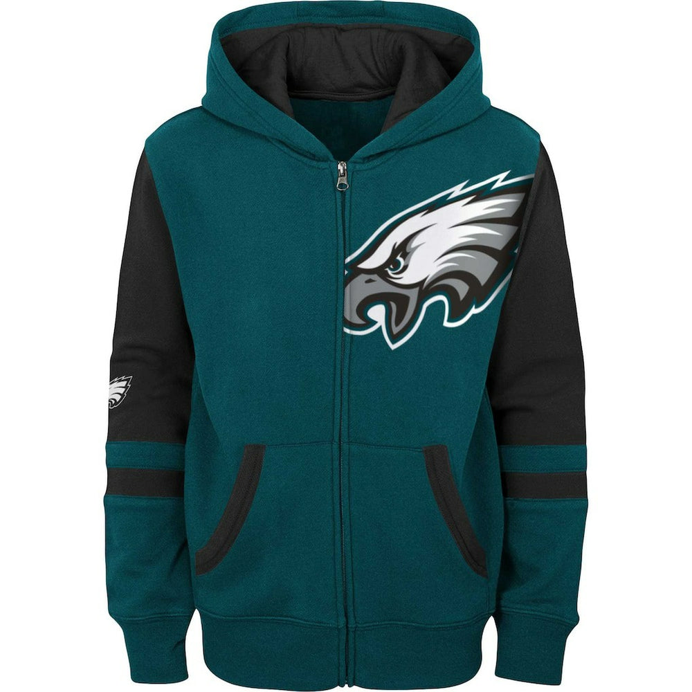 Philadelphia Eagles Preschool Stadium Color Block Full-Zip Hoodie Green