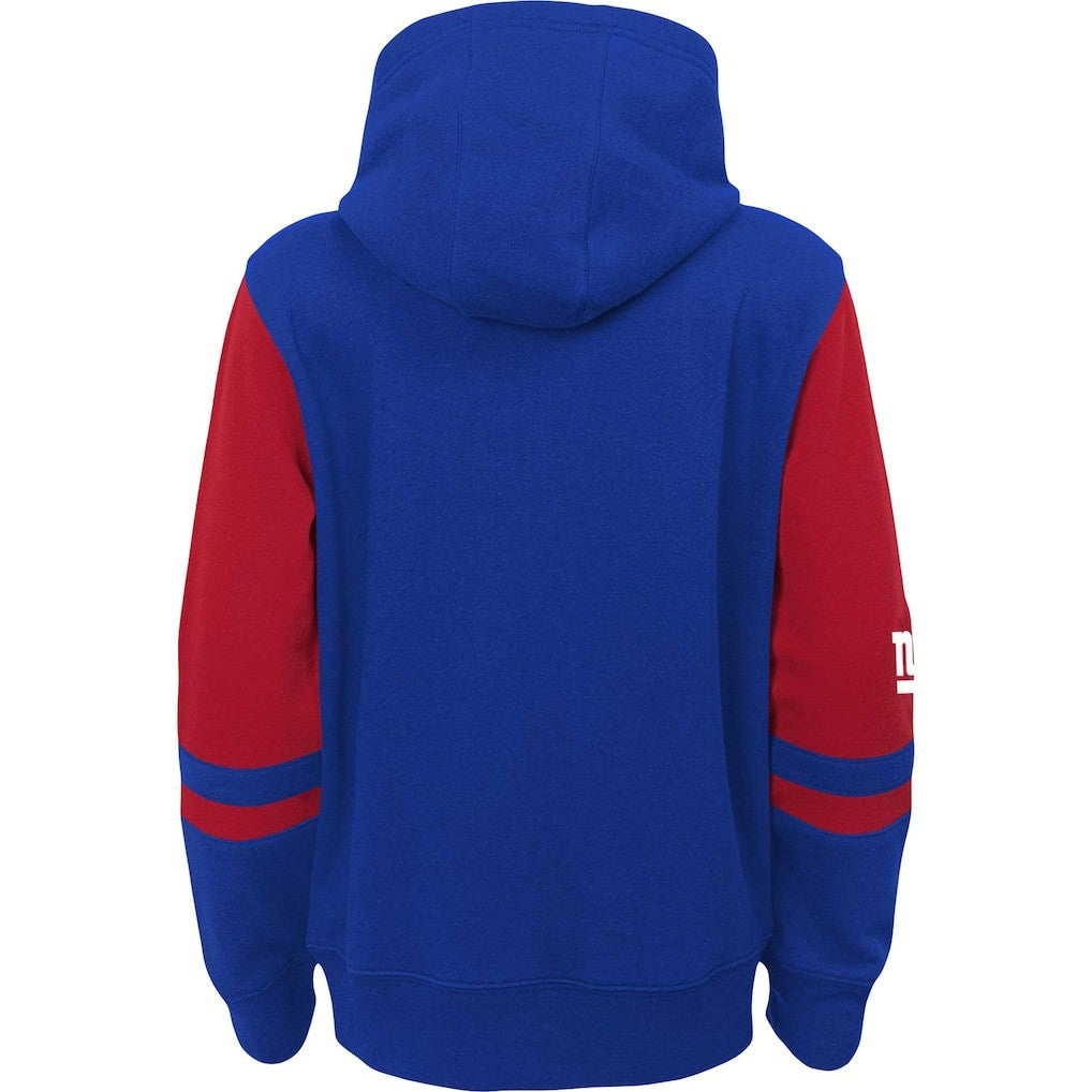 New York Giants Preschool Stadium Color Block Full-Zip Hoodie Royal