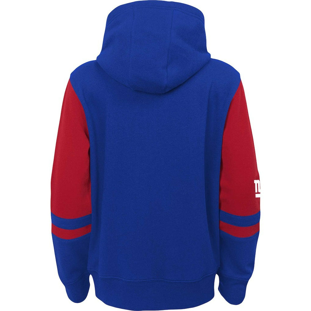 New York Giants Preschool Stadium Color Block Full-Zip Hoodie Royal