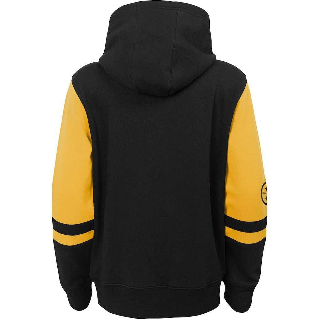 Pittsburgh Steelers Preschool Stadium Color Block Full-Zip Hoodie Black