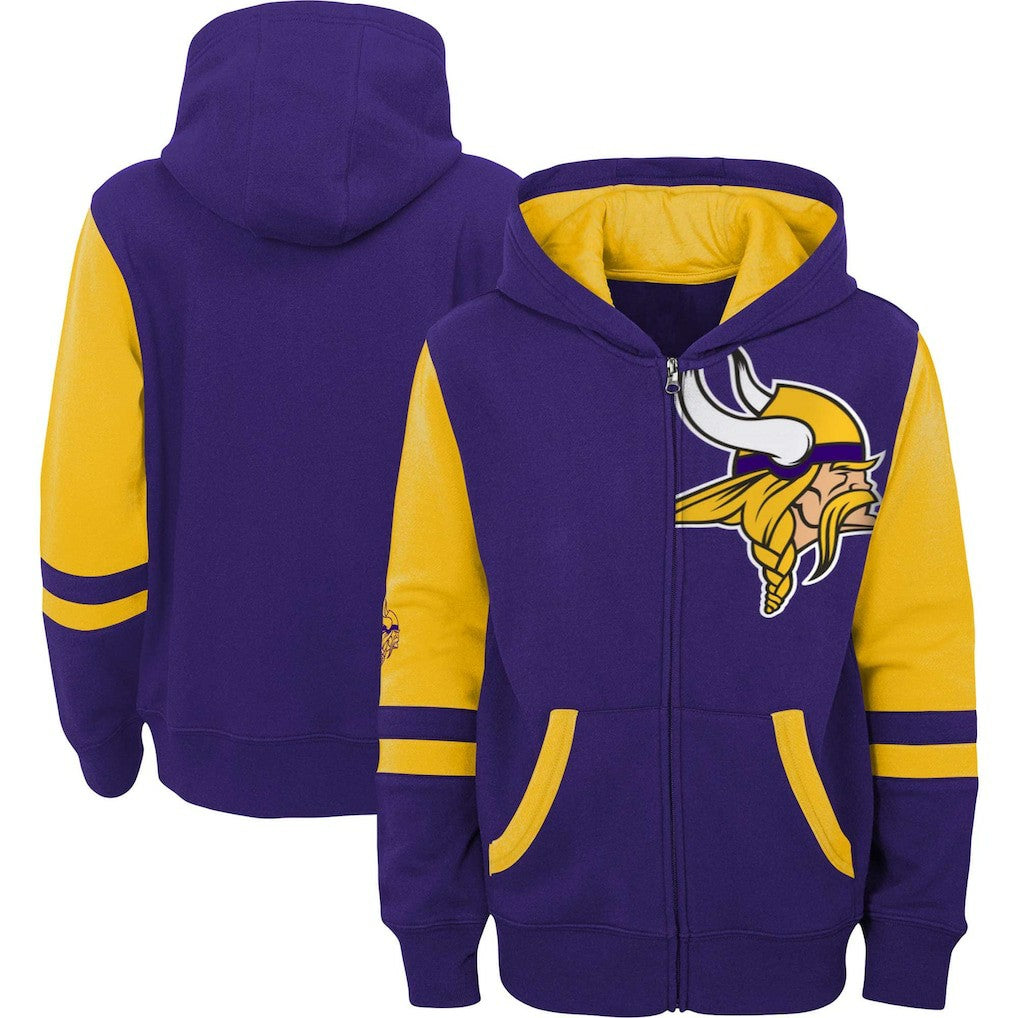 Minnesota Vikings Preschool Stadium Color Block Full-Zip Hoodie Purple