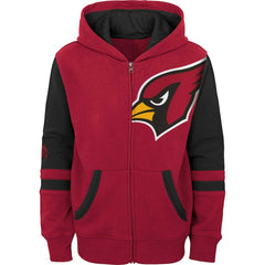 Arizona Cardinals Youth Colorblock Full-Zip Hoodie Cardinal