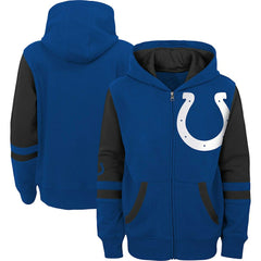 Indianapolis Colts Youth Colorblock Full-Zip Hoodie Royal