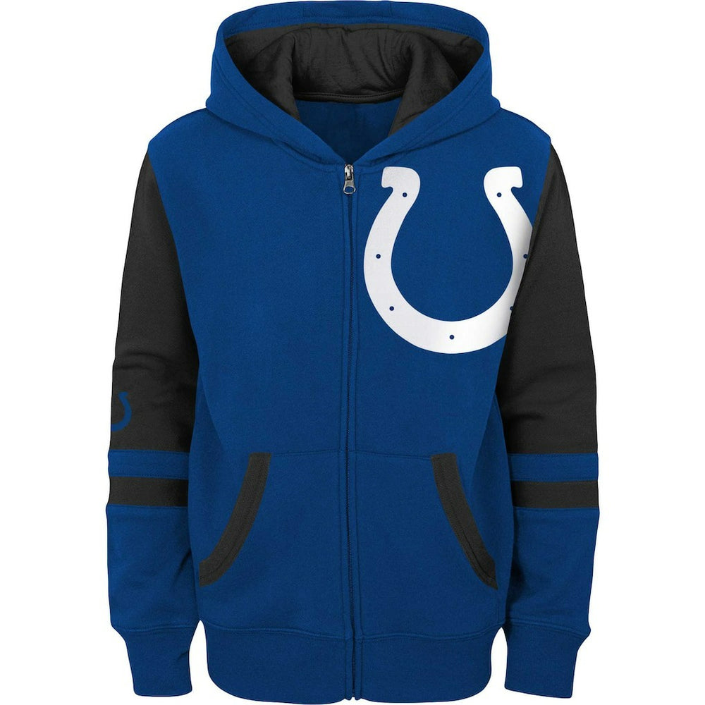 Indianapolis Colts Youth Colorblock Full-Zip Hoodie Royal