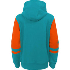 Miami Dolphins Youth Colorblock Full-Zip Hoodie Aqua