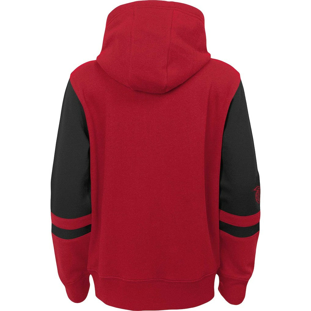 Atlanta Falcons Youth Colorblock Full-Zip Hoodie Red