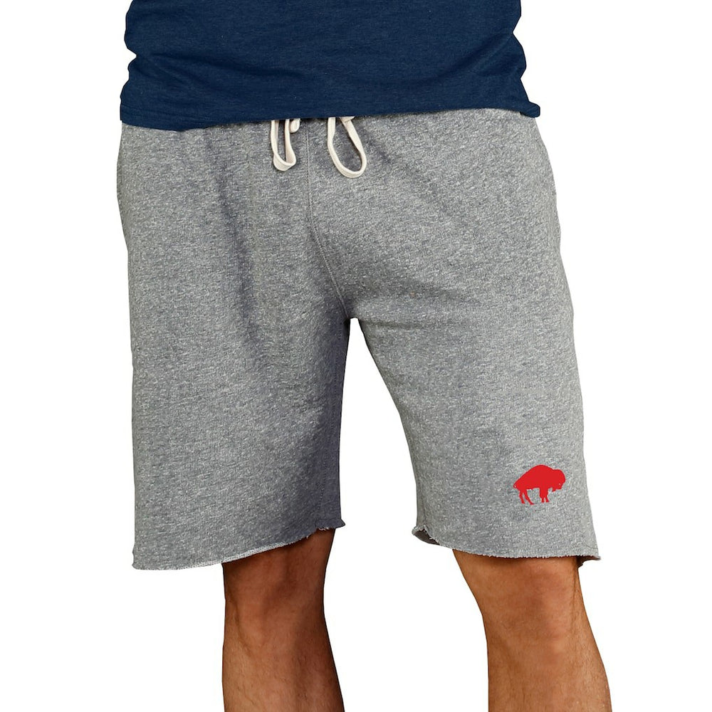 Buffalo Bills Concepts Sport Throwback Logo Mainstream Terry Shorts Gray