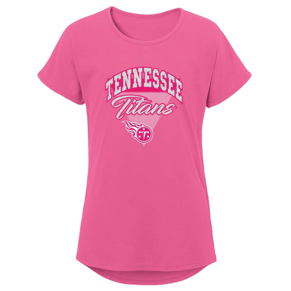 Tennessee Titans Girls Youth Playtime Dolman T-Shirt Pink