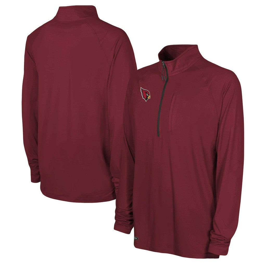 Arizona Cardinals Combine Authentic Raglan Quarter-Zip Top Cardinal