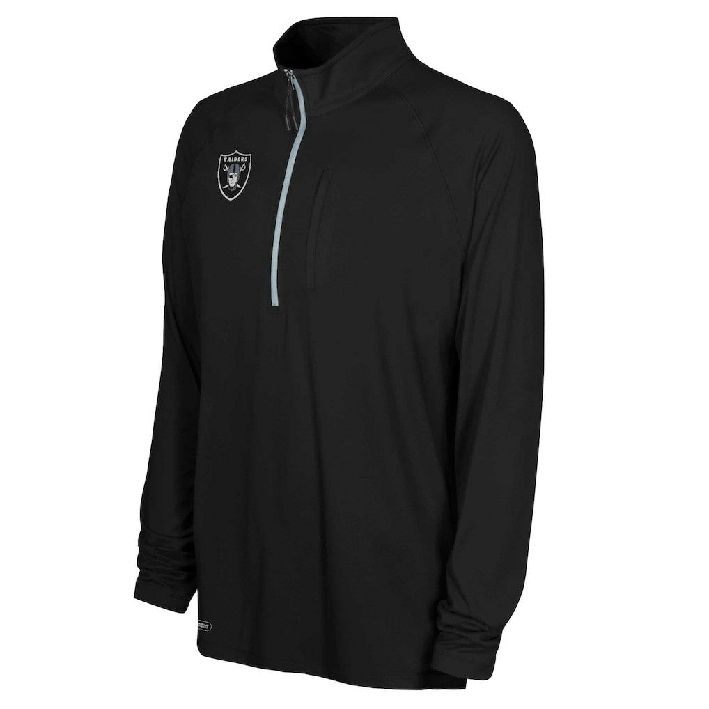 Las Vegas Raiders Combine Authentic Raglan Quarter-Zip Top Black