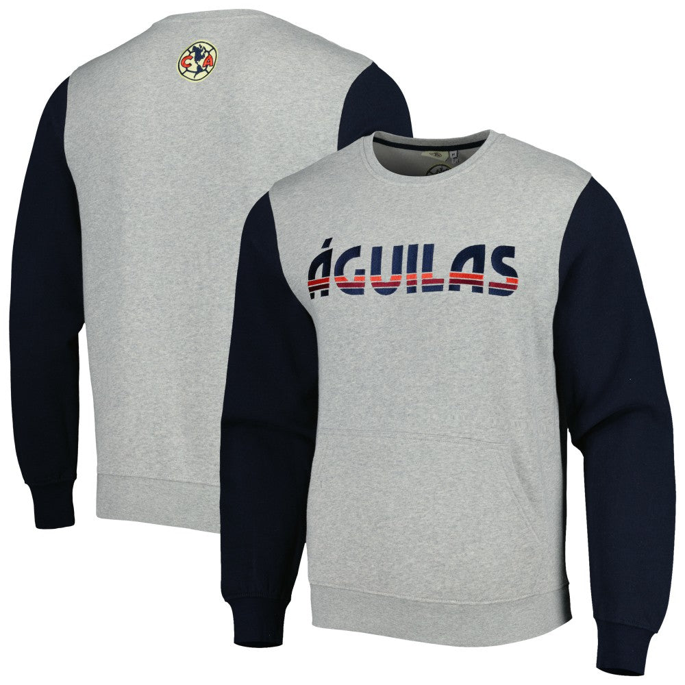 Club America Kangaroo Pullover Sweatshirt Gray/Navy shop