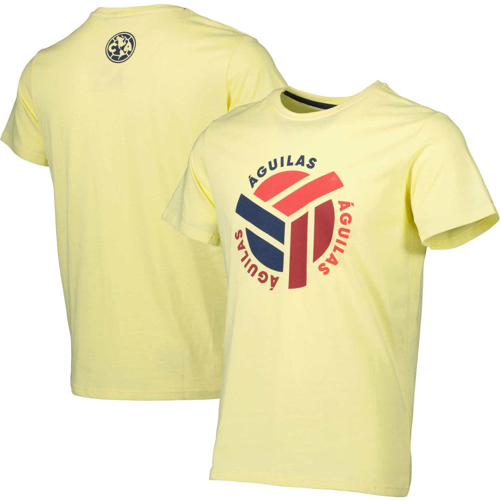 Club America Rounded T-Shirt Yellow