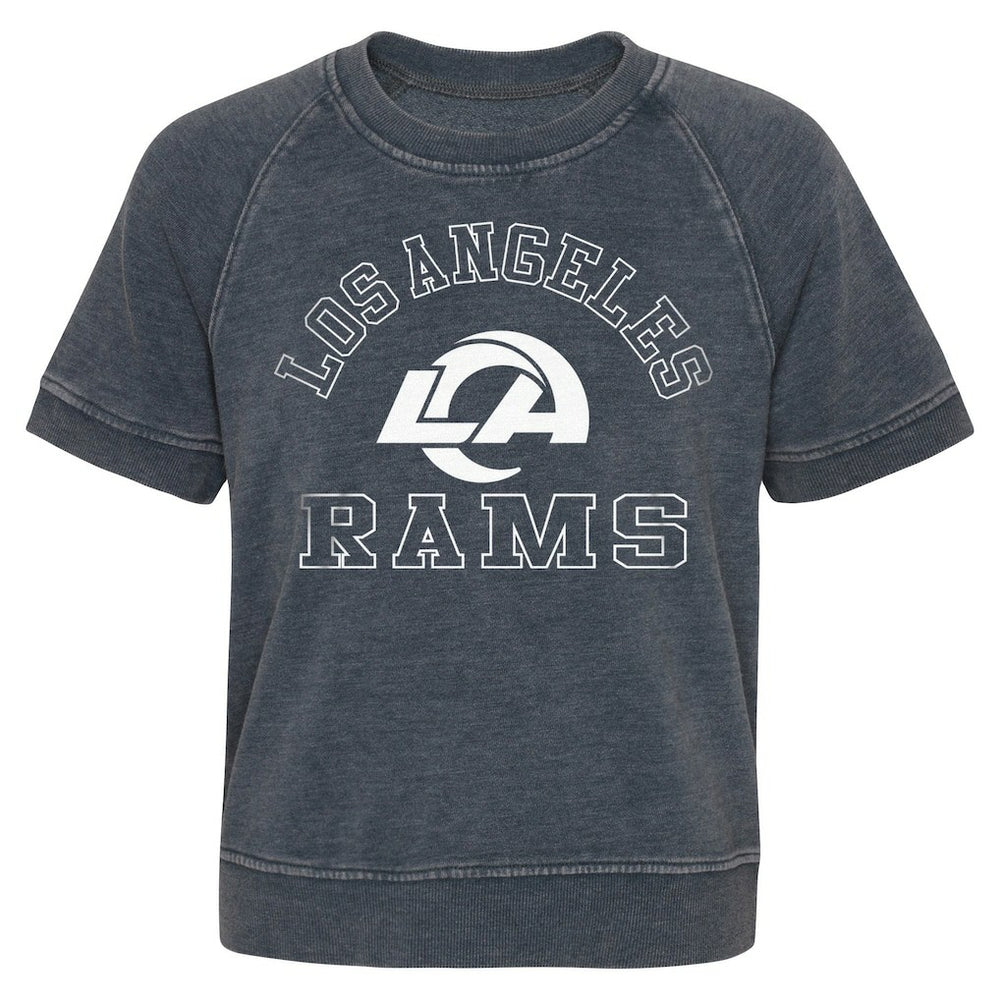 Los Angeles Rams Girls Juniors Cheer Squad Raglan T-Shirt Heather Charcoal