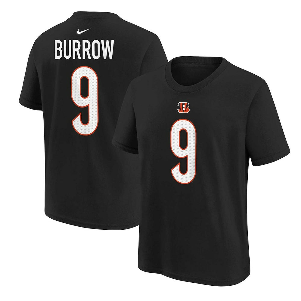 Joe Burrow Cincinnati Bengals Youth Player Name & Number T-Shirt Black