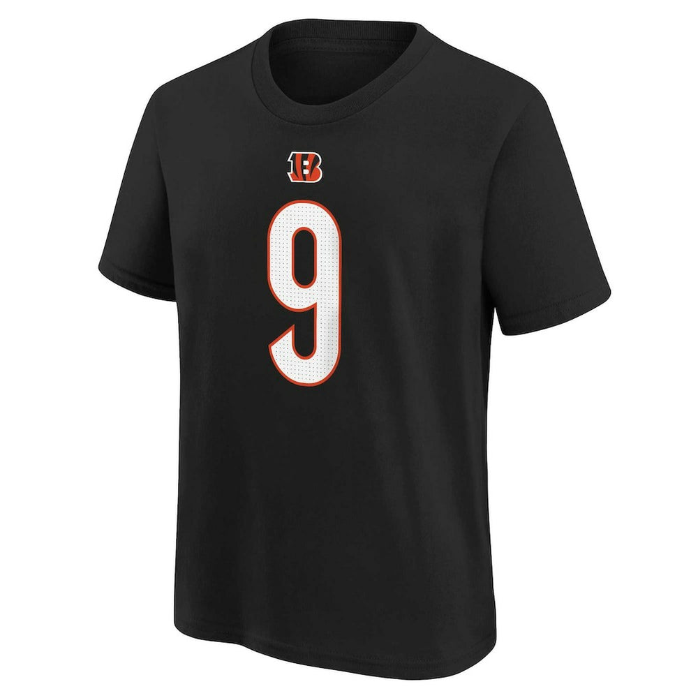 Joe Burrow Cincinnati Bengals Youth Player Name & Number T-Shirt Black
