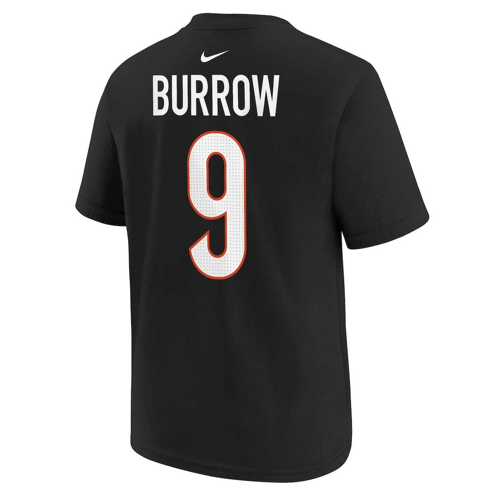 Joe Burrow Cincinnati Bengals Youth Player Name & Number T-Shirt Black