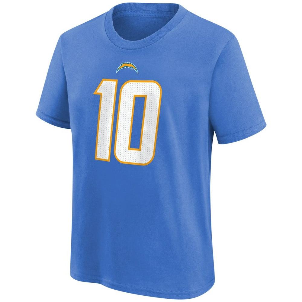 Justin Herbert Los Angeles Chargers Youth Player Name & Number T-Shirt Powder Blue