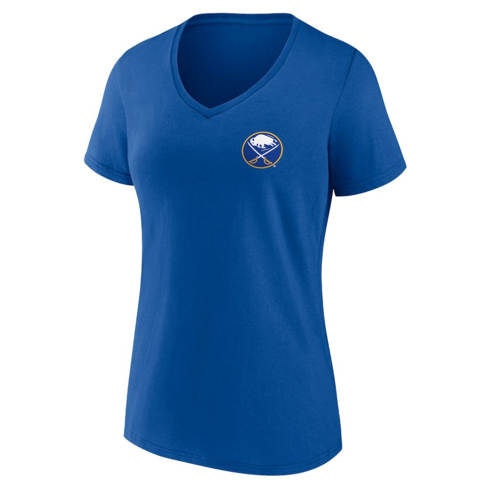NHL Buffalo Sabres Women's Territorial V-Neck T-Shirt - Royal