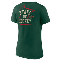 NHL Minnesota Wild Women's Territorial V-Neck T-Shirt - Green